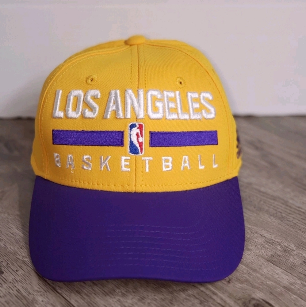 Adidas Yellow and Purple Lakers Cap